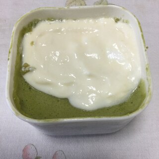 豆乳ヨーグルトと抹茶ラテ寒天